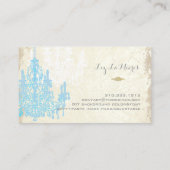 PixDezines, platinblauer Kronleuchter/DIY-Farbe Visitenkarte (Rückseite)