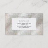 PixDezines platinhaltige Streifen/Imitate silber Visitenkarte (Rückseite)