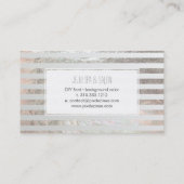 PixDezines platinhaltige Streifen/Imitate silber Visitenkarte (Rückseite)