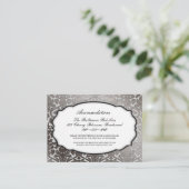 PixDezines platinum flora Damast/Unterkünfte Begleitkarte (Stehend Vorderseite)