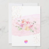 PixDezines Platterbsen für Wasserfarbenblush Einladung (Rückseite)