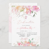 PixDezines Platterbsen für Wasserfarbenblush Einladung (Vorne/Hinten)