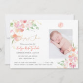 PixDezines Platterbsen Wasserfarbenblush Sip+See Einladung (Vorderseite)