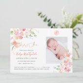 PixDezines Platterbsen Wasserfarbenblush Sip+See Einladung (Stehend Vorderseite)