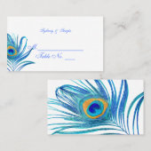 PixDezines-Platzkarten/Pfauenfeder Platzkarte (Vorne/Hinten)