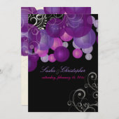 PixDezines plum/lila/lila Signalleuchten Einladung (Vorne/Hinten)