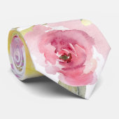 PixDezines Plum Summer Rose Krawatte (Gerollt)