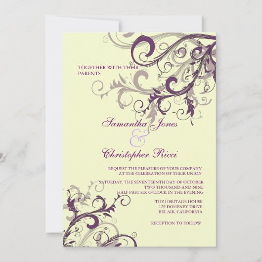 PixDezines PLUM-WIRBEL/DIY-Hintergrund Einladung (Rückseite)