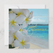 PixDezines PLUMERIA LEI/BEACH/TROPICAL/DIYfonts Einladung (Vorderseite)