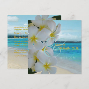 PixDezines PLUMERIA LEI/BEACH/TROPICAL/DIYfonts Einladung