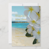 PixDezines PLUMERIA LEI/BEACH WEDD Einladung (Rückseite)