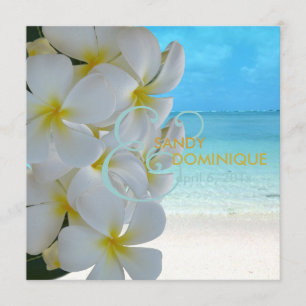 PixDezines Plumeria Lei/Strand/tropische Hochzeit Einladung