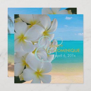 PixDezines Plumeria Lei/Strand/tropische Hochzeit Einladung
