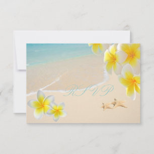 PixDezines Plumeria+RSVPs RSVP Karte