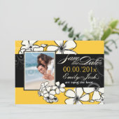 PixDezines Plumeria Save the Date/DIY Date (Stehend Vorderseite)