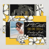 PixDezines Plumeria Save the Date/DIY Date (Vorne/Hinten)
