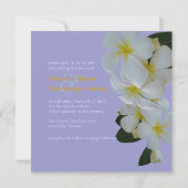 PixDezines Plumerias tropische Hochzeit / DIY Farb Einladung (Rückseite)