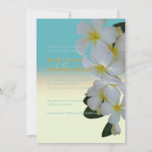 PixDezines plumerias/tropischer Strand Einladung (Rückseite)