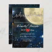 PixDezines Probe Abendessen/Starry Night/Mond Einladung (Vorne/Hinten)