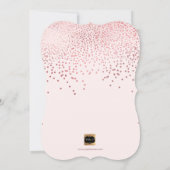 PixDezines Probe Dinner/Bubbles+Pink Champagne Einladung (Rückseite)