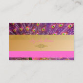 PixDezines Proud Pfauenfeder für Langlebigkeit Visitenkarte (Rückseite)