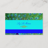 PixDezines Proud Pfauenfeder für Langlebigkeit Visitenkarte (Rückseite)