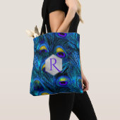 PixDezines PSYCHEDELIC BLAUE PEACOCK FEATHER Tasche (Von Nahem)