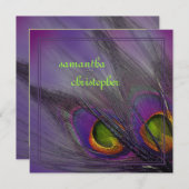 PixDezines Psychedelic Peacock, Anpassen Sie es! Einladung (Vorne/Hinten)