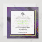 PixDezines Psychedelic Peacock, Anpassen Sie es! Einladung (Rückseite)