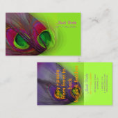 PixDezines Psychedelic Peacock, Anpassen Sie es! Visitenkarte (Vorne/Hinten)