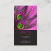 PixDezines Psychedelic Peacock, Anpassen Sie es! Visitenkarte (Rückseite)