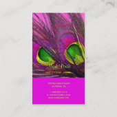 PixDezines Psychedelic Peacock, Anpassen Sie es! Visitenkarte (Rückseite)