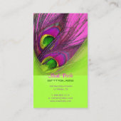 PixDezines Psychedelic Peacock, Anpassen Sie es! Visitenkarte (Rückseite)