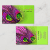 PixDezines Psychedelic Peacock, Anpassen Sie es! Visitenkarte (Vorne/Hinten)