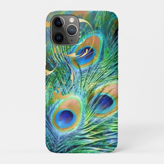 PixDezines Psychedelic Peacock+filigree Wirbel Cas Case-Mate iPhone Hülle (Rückseite)