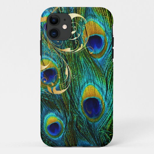 PixDezines Psychedelic Peacock+filigree Wirbel Case-Mate iPhone Hülle (Rückseite)