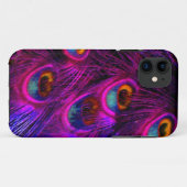 PixDezines Psychedelic Peacock, heißrosa Case-Mate iPhone Hülle (Rückseite (Horizontal))
