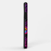 PixDezines Psychedelic Peacock, heißrosa Case-Mate iPhone Hülle (Hinten/Rechts)