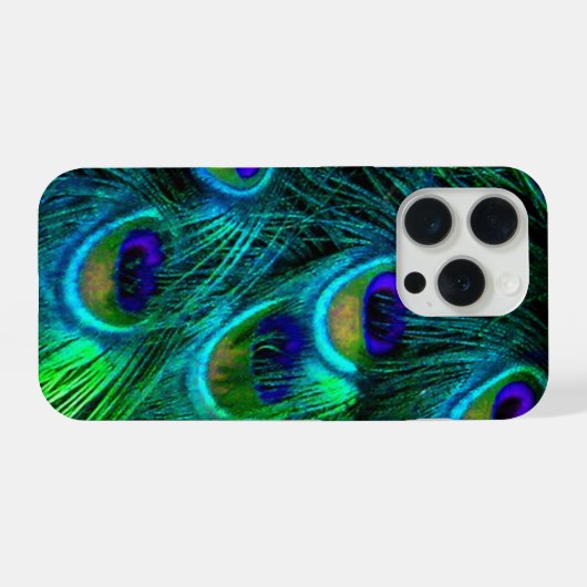 PixDezines Psychedelic Peacock iPhone Hülle (Rückseite (Horizontal))