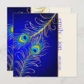 PixDezines Psychedelic Peacock/Kobaltblau Einladung (Vorne/Hinten)