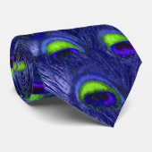 PixDezines Psychedelic Peacock/Limon/Lila Krawatte (Gerollt)