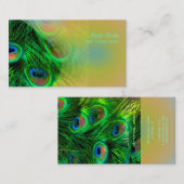PixDezines Psychedelic Peacock, passen Sie es an! Visitenkarte (Vorne/Hinten)