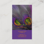 PixDezines Psychedelic Peacock, passen Sie es an! Visitenkarte (Rückseite)