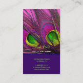 PixDezines Psychedelic Peacock, passen Sie es an! Visitenkarte (Rückseite)