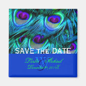 PixDezines Psychedelic Peacock, Save the Date Magnet (Vorne)