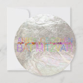 PixDezines Psychedelic Stars/Neon/Fledermaus Mitzv Einladung (Vorderseite)