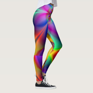 PixDezines Psychedelic Techno Dance/Neon Lights Leggings