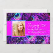 PixDezines Psychedelischer Pfau-Abschluss Einladung (Vorderseite)