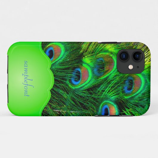 PixDezines psychedelischer Pfau Case-Mate iPhone Hülle (Rückseite (Horizontal))
