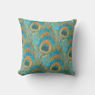PixDezines psychedelischer Pfau/DIY-Hintergrund Kissen